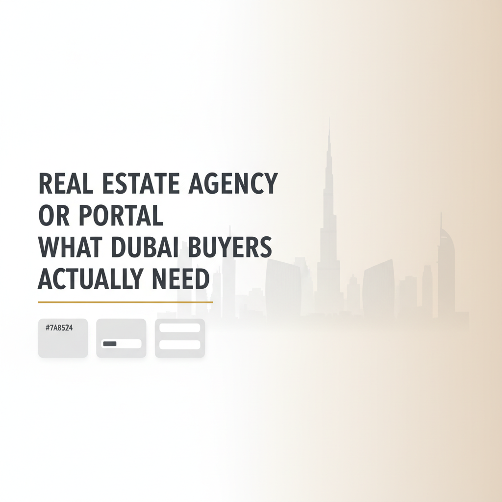 Real Estate Agency Or Portal What Dubai Buyers Actually Need